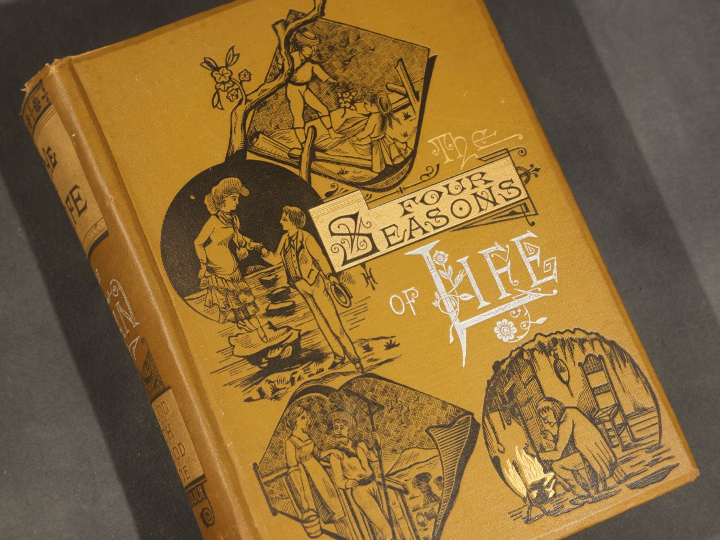 "The Life of Man in His Voyage Through the Four Seasons" Antique Illustrated Book by Rev. J. Thomas Ziegler, with Chromolithograph and Engraved Plates, Published by P.W. Ziegler & Co., Philadelphia, Pennsylvania, and Chicago, Illinois, 1885