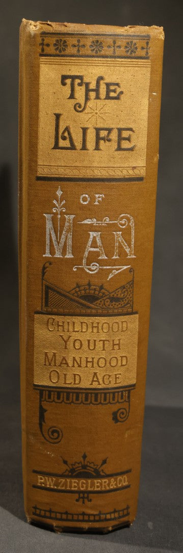 "The Life of Man in His Voyage Through the Four Seasons" Antique Illustrated Book by Rev. J. Thomas Ziegler, with Chromolithograph and Engraved Plates, Published by P.W. Ziegler & Co., Philadelphia, Pennsylvania, and Chicago, Illinois, 1885
