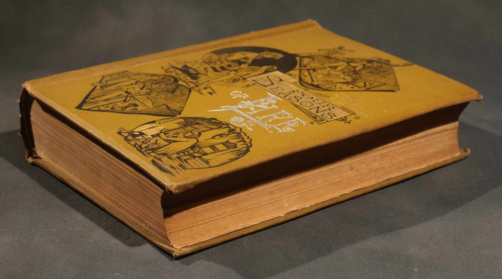 "The Life of Man in His Voyage Through the Four Seasons" Antique Illustrated Book by Rev. J. Thomas Ziegler, with Chromolithograph and Engraved Plates, Published by P.W. Ziegler & Co., Philadelphia, Pennsylvania, and Chicago, Illinois, 1885