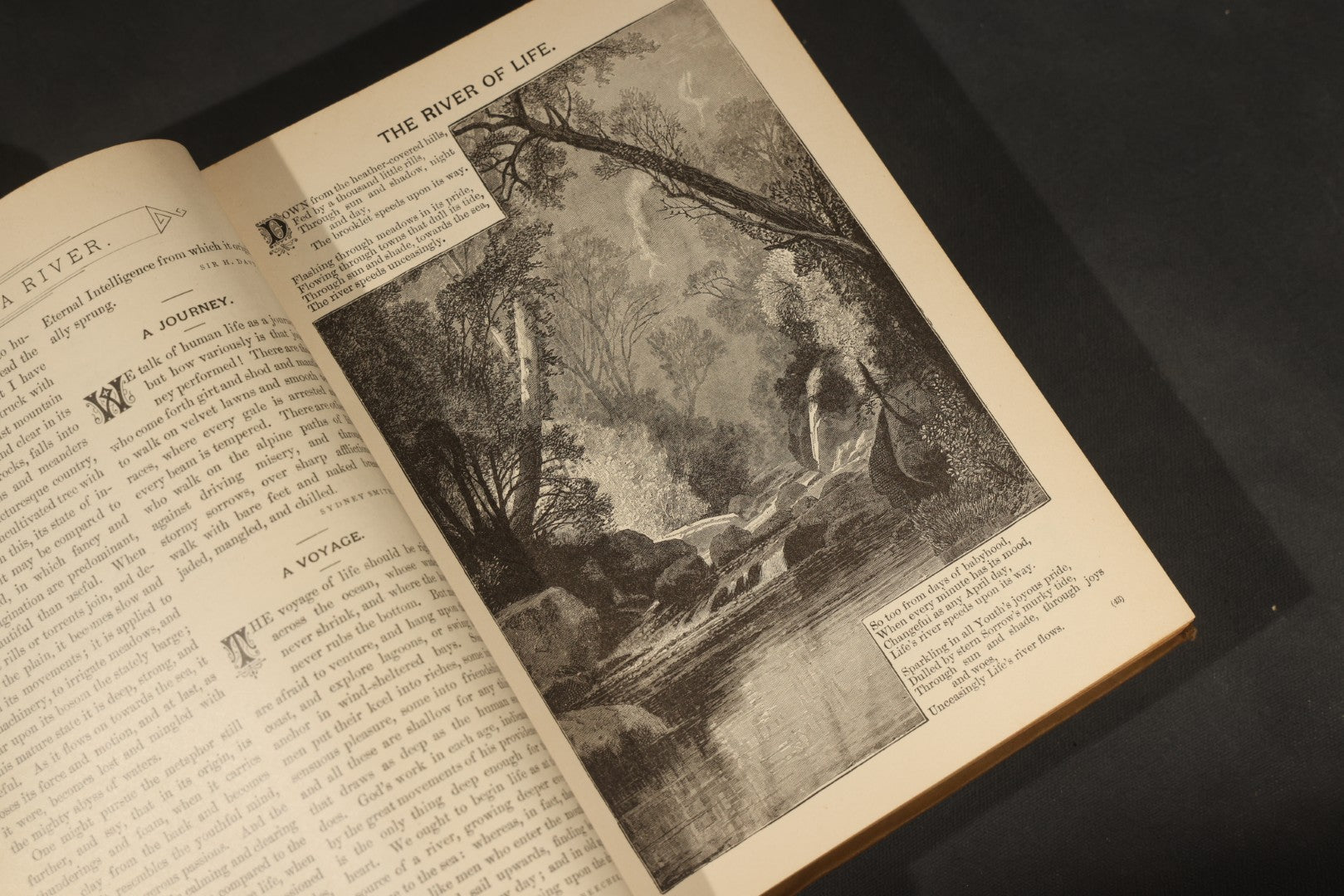 "The Life of Man in His Voyage Through the Four Seasons" Antique Illustrated Book by Rev. J. Thomas Ziegler, with Chromolithograph and Engraved Plates, Published by P.W. Ziegler & Co., Philadelphia, Pennsylvania, and Chicago, Illinois, 1885