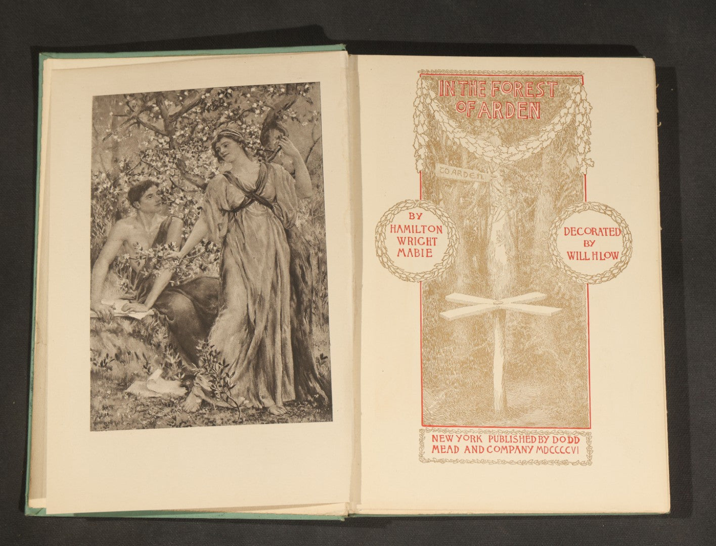 "In the Forest of Arden" Antique Book by Hamilton Wright Mabie, Decorated by Will H. Low, Published by Dodd, Mead and Company, New York, 1906