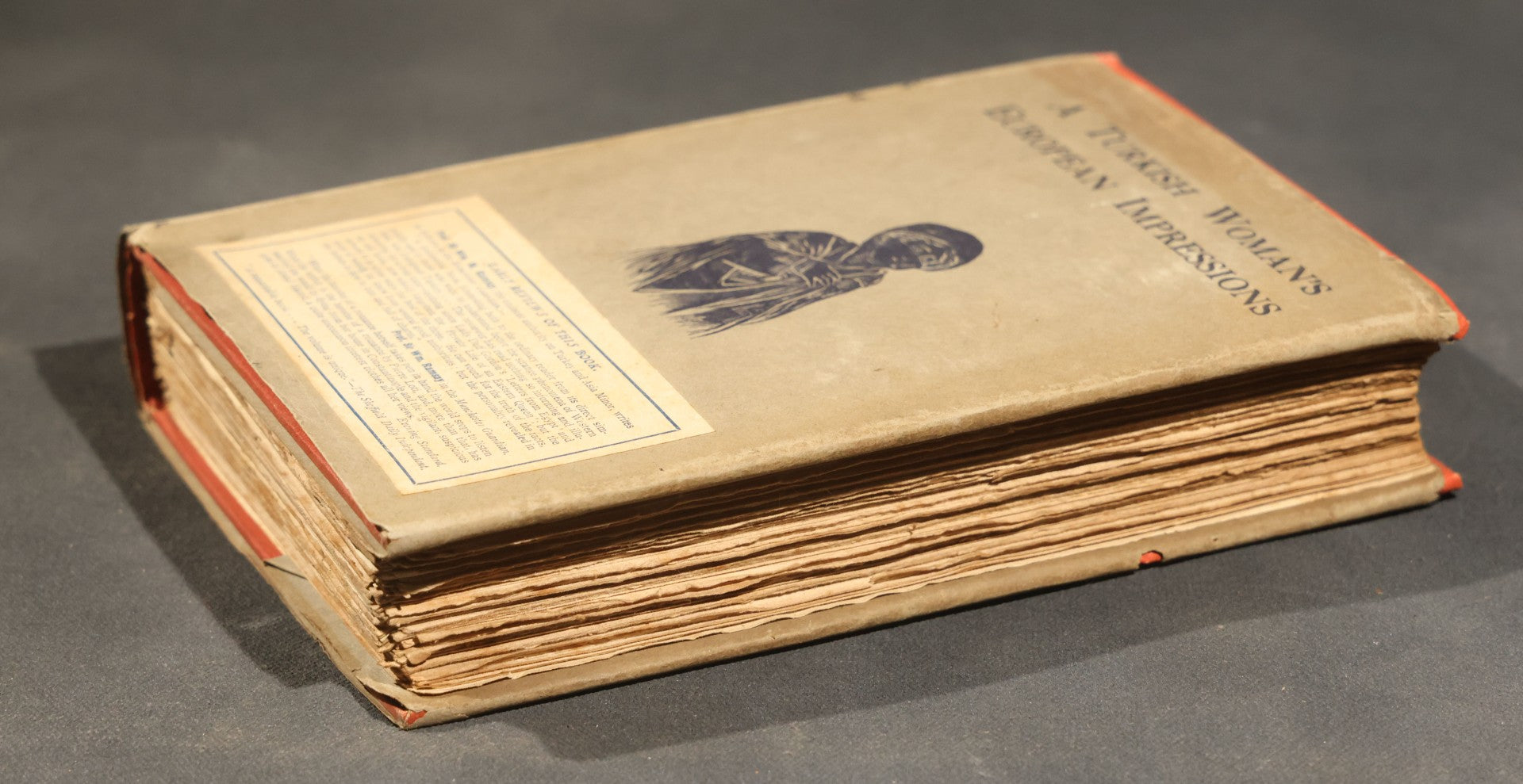 "A Turkish Woman's European Impressions" Antique Book by Zeyneb Hanoum, Edited by Grace Ellison, with 23 Illustrations and a Drawing by Auguste Rodin, Published by Seeley, Service & Co. Ltd., London, 1913, in Dust Jacket