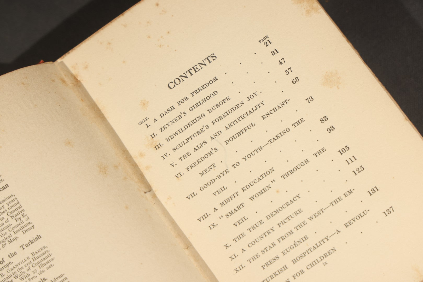 "A Turkish Woman's European Impressions" Antique Book by Zeyneb Hanoum, Edited by Grace Ellison, with 23 Illustrations and a Drawing by Auguste Rodin, Published by Seeley, Service & Co. Ltd., London, 1913, in Dust Jacket