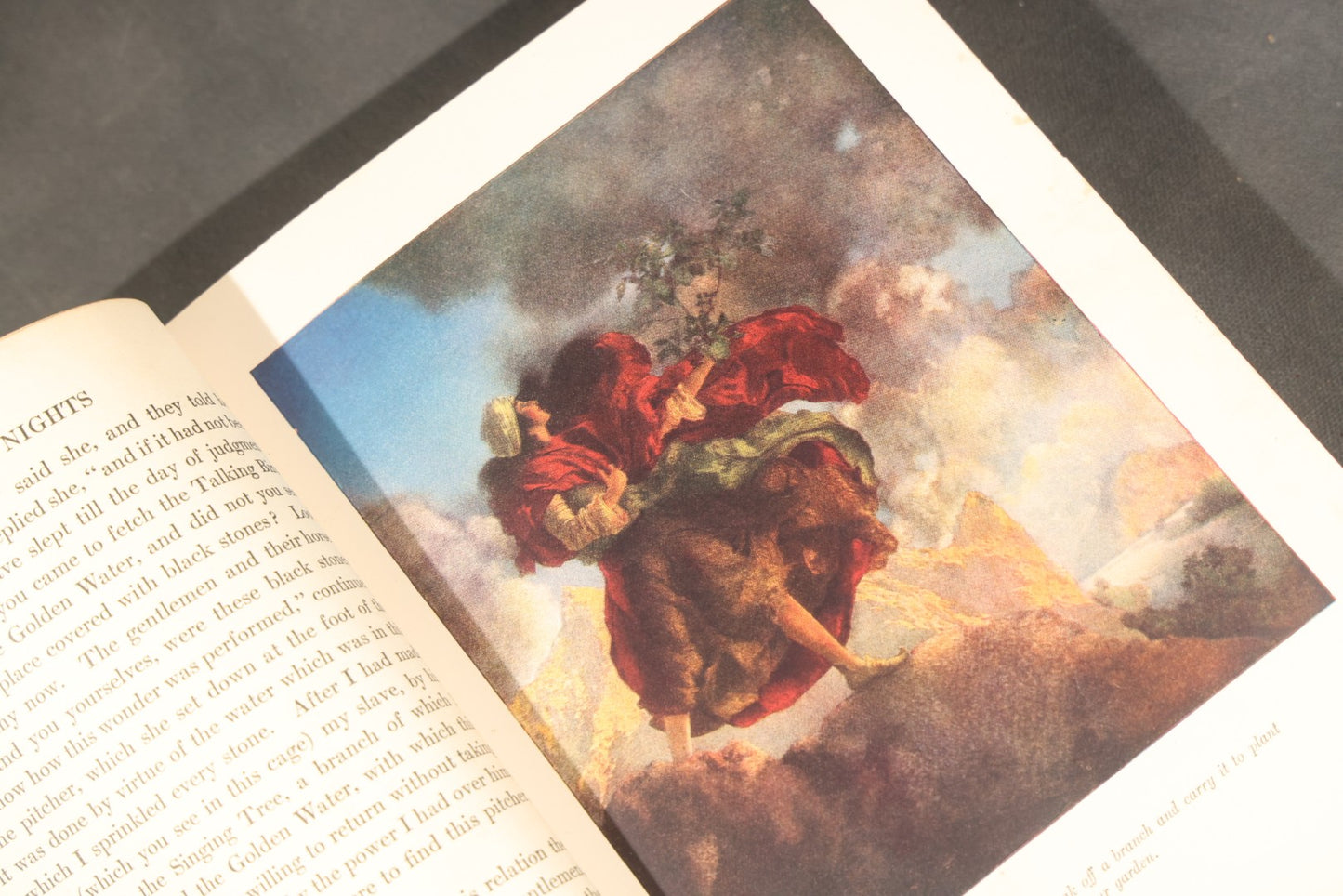 "The Arabian Nights: Their Best-Known Tales" Antique Book Edited by Kate Douglas Wiggin and Nora A. Smith, Illustrated by Maxfield Parrish, Published by Charles Scribner's Sons, New York, 1925