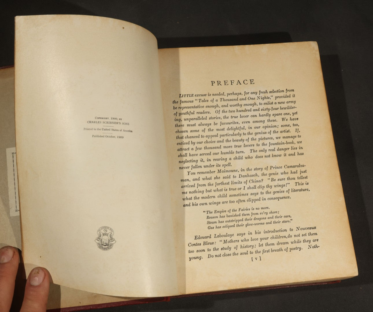 "The Arabian Nights: Their Best-Known Tales" Antique Book Edited by Kate Douglas Wiggin and Nora A. Smith, Illustrated by Maxfield Parrish, Published by Charles Scribner's Sons, New York, 1925