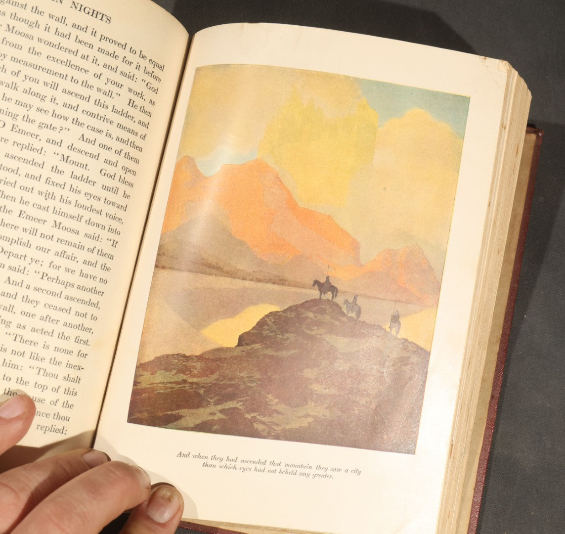 "The Arabian Nights: Their Best-Known Tales" Antique Book Edited by Kate Douglas Wiggin and Nora A. Smith, Illustrated by Maxfield Parrish, Published by Charles Scribner's Sons, New York, 1925