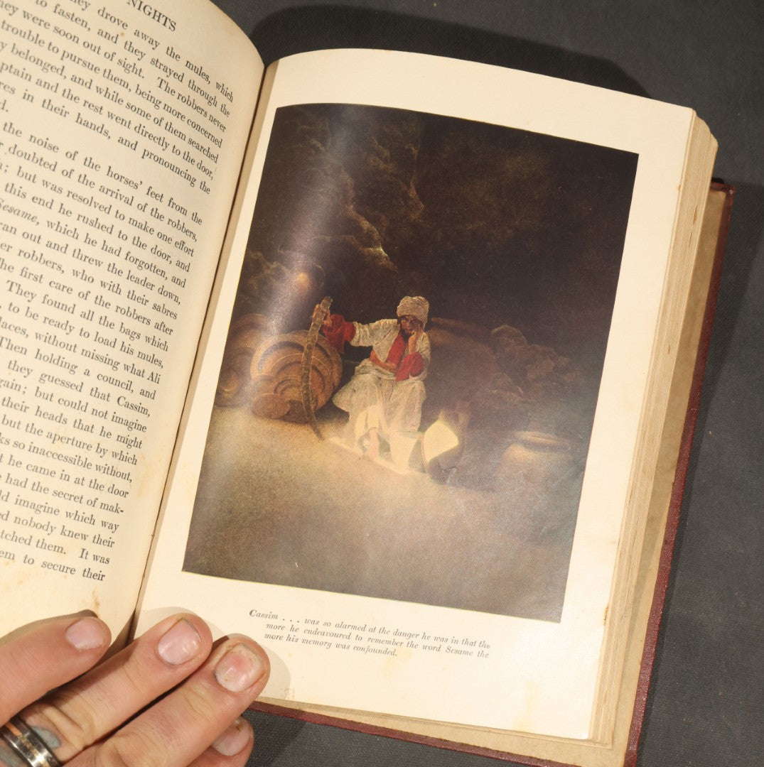 "The Arabian Nights: Their Best-Known Tales" Antique Book Edited by Kate Douglas Wiggin and Nora A. Smith, Illustrated by Maxfield Parrish, Published by Charles Scribner's Sons, New York, 1925