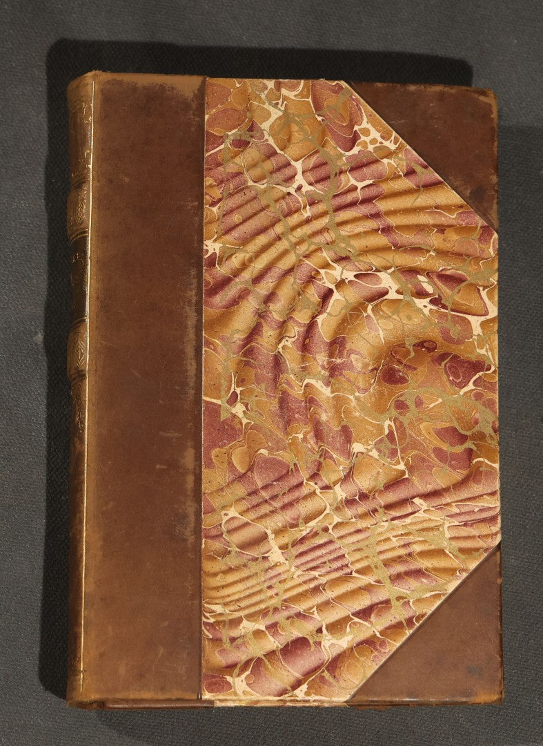 "Selected Poems of Robert Burns" Antique Book with Biographical Sketch and Notes by Nathan Haskell Dole, Illustrated, Published by Thomas Y. Crowell & Company, New York and Boston, Half-Leather Binding with Marbled Boards