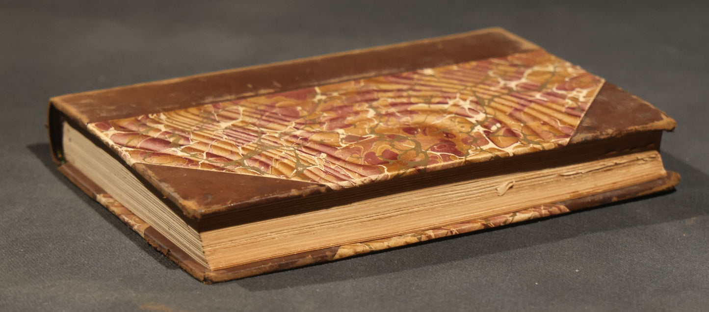 "Selected Poems of Robert Burns" Antique Book with Biographical Sketch and Notes by Nathan Haskell Dole, Illustrated, Published by Thomas Y. Crowell & Company, New York and Boston, Half-Leather Binding with Marbled Boards