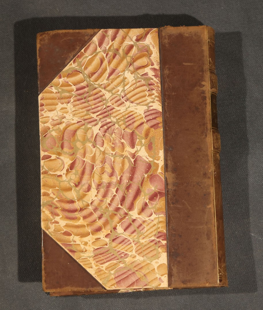 "Selected Poems of Robert Burns" Antique Book with Biographical Sketch and Notes by Nathan Haskell Dole, Illustrated, Published by Thomas Y. Crowell & Company, New York and Boston, Half-Leather Binding with Marbled Boards