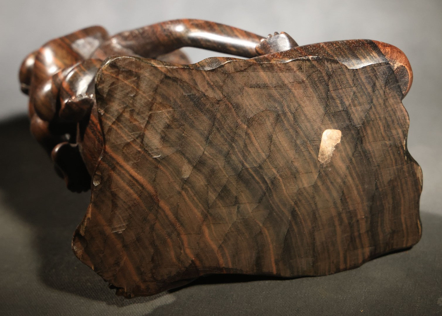 Vintage Carved Hardwood Figure of a Seated Mother with Two Children, Balinese Style