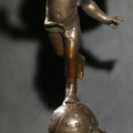 Lot 054 - Vintage Bronzed Sculpture of Cupid Standing on a Star-Decorated Globe, in the Style of Auguste Moreau, Note Repaired Wing, 20" H