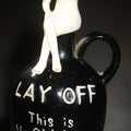 Lot 057 - Vintage Ceramic Novelty Jug with Nude Female Figure, "Lay Off This is the Old Man's Private Stuff," G. Novelty Co., Japan, 10-1/4" H