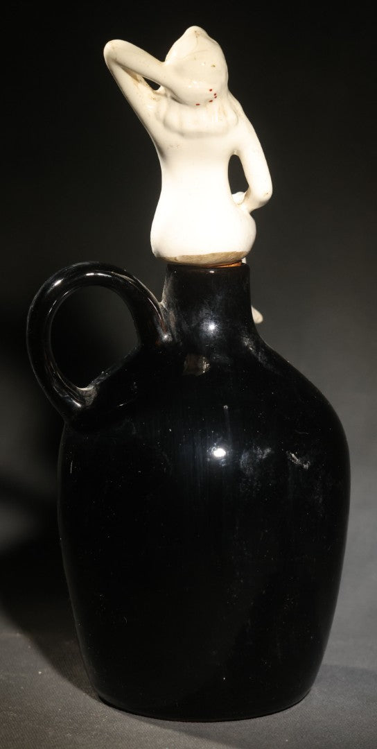 Vintage Ceramic Novelty Jug with Nude Female Figure, "Lay Off This is the Old Man's Private Stuff," G. Novelty Co., Japan