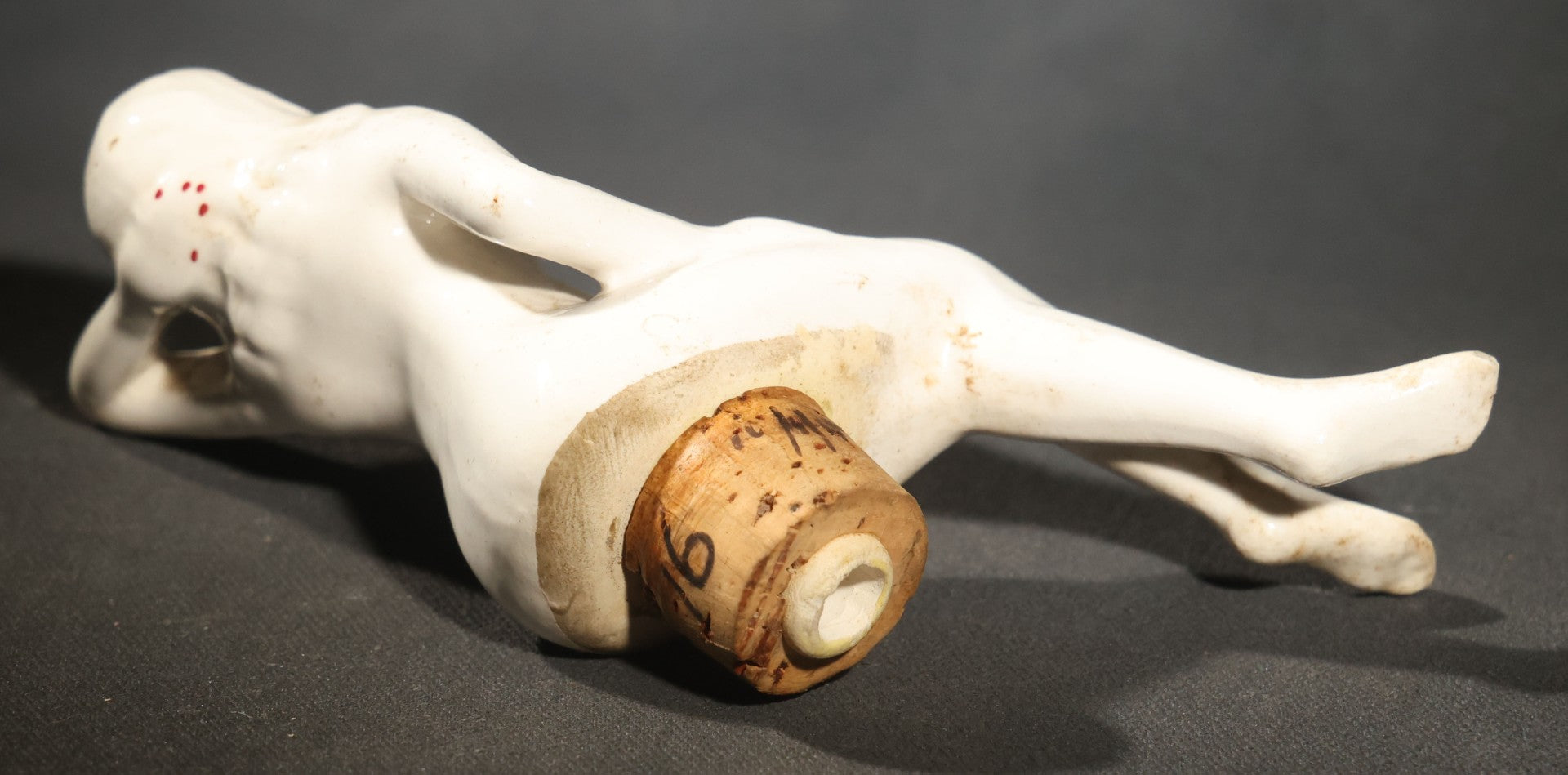 Vintage Ceramic Novelty Jug with Nude Female Figure, "Lay Off This is the Old Man's Private Stuff," G. Novelty Co., Japan