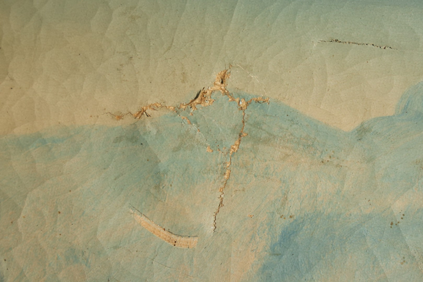 Antique Oil Painting on Canvas, Alpine Lake Landscape with Sailboats, Cottages, and Path, Signed J. Gordon, Framed