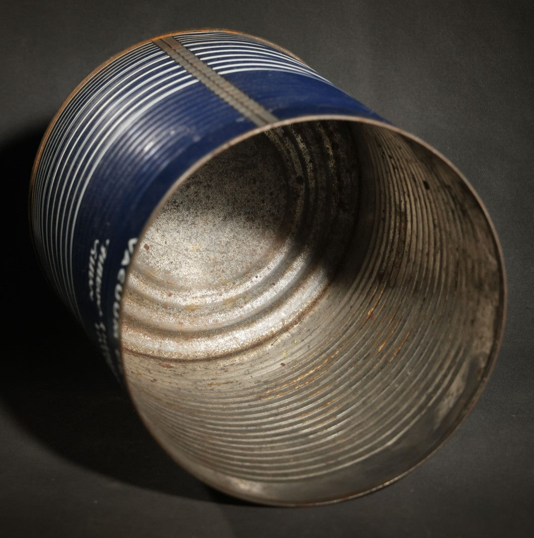 Vintage Bazzini Quality Nuts Vacuum Process Tin with Elephant and Peanut Graphic, A.L. Bazzini Co., Inc., New York, New York, "Finest Quality Since 1886," no Lid