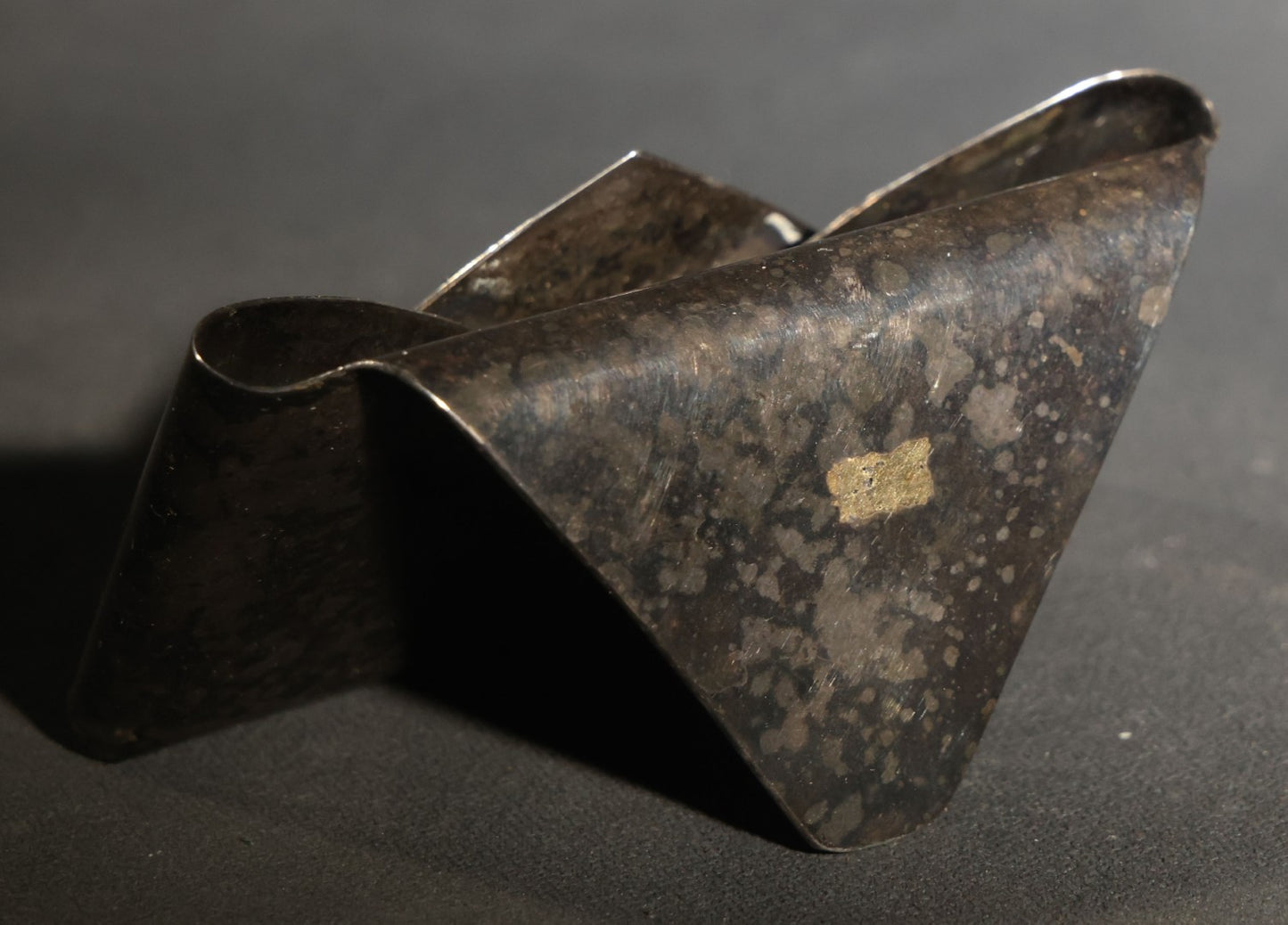 Vintage Silver-Plated Business Card Holder with Duck in Flight Motif