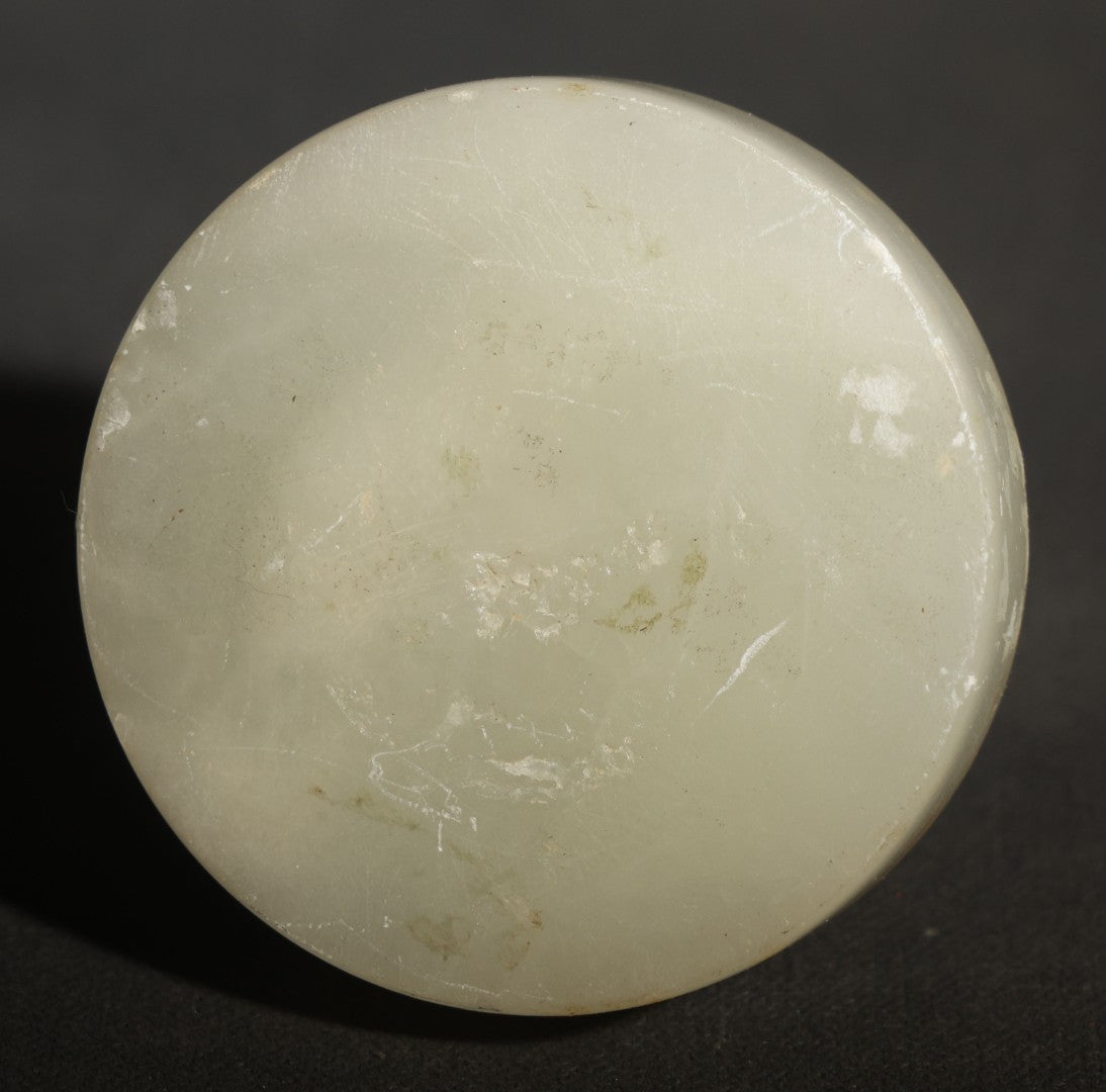 Vintage Miniature Metal Figure of a Fan Dancer on Round Alabaster Base