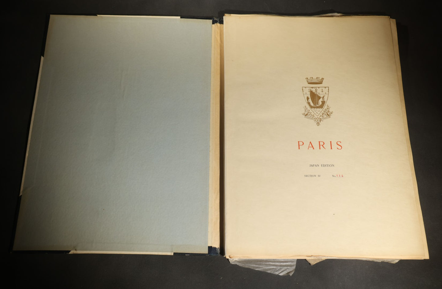 Antique "Paris" Illustrated Folio, Japan Edition, Section IV, with Color Plates, Circa 1900