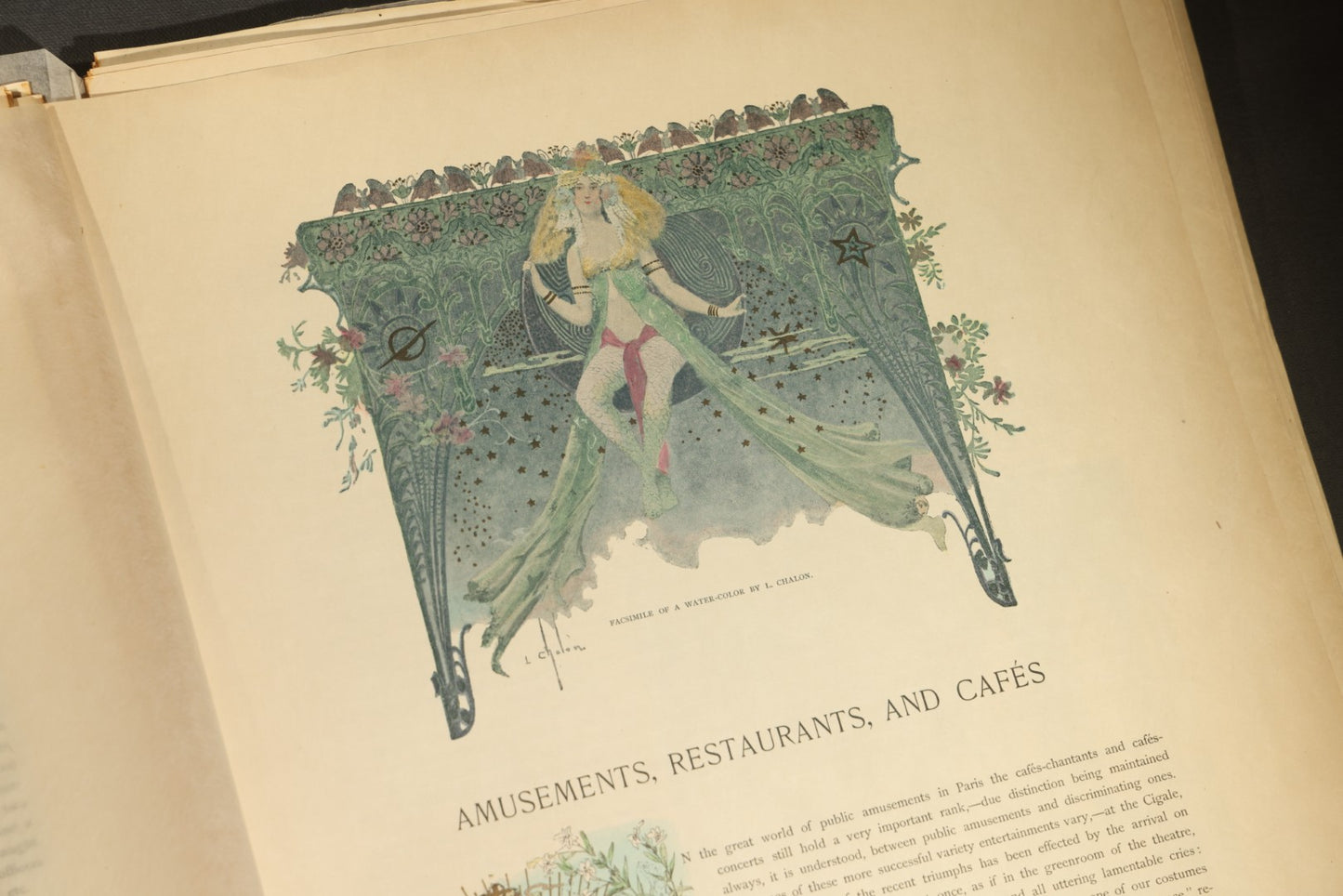 Antique "Paris" Illustrated Folio, Japan Edition, Section IV, with Color Plates, Circa 1900