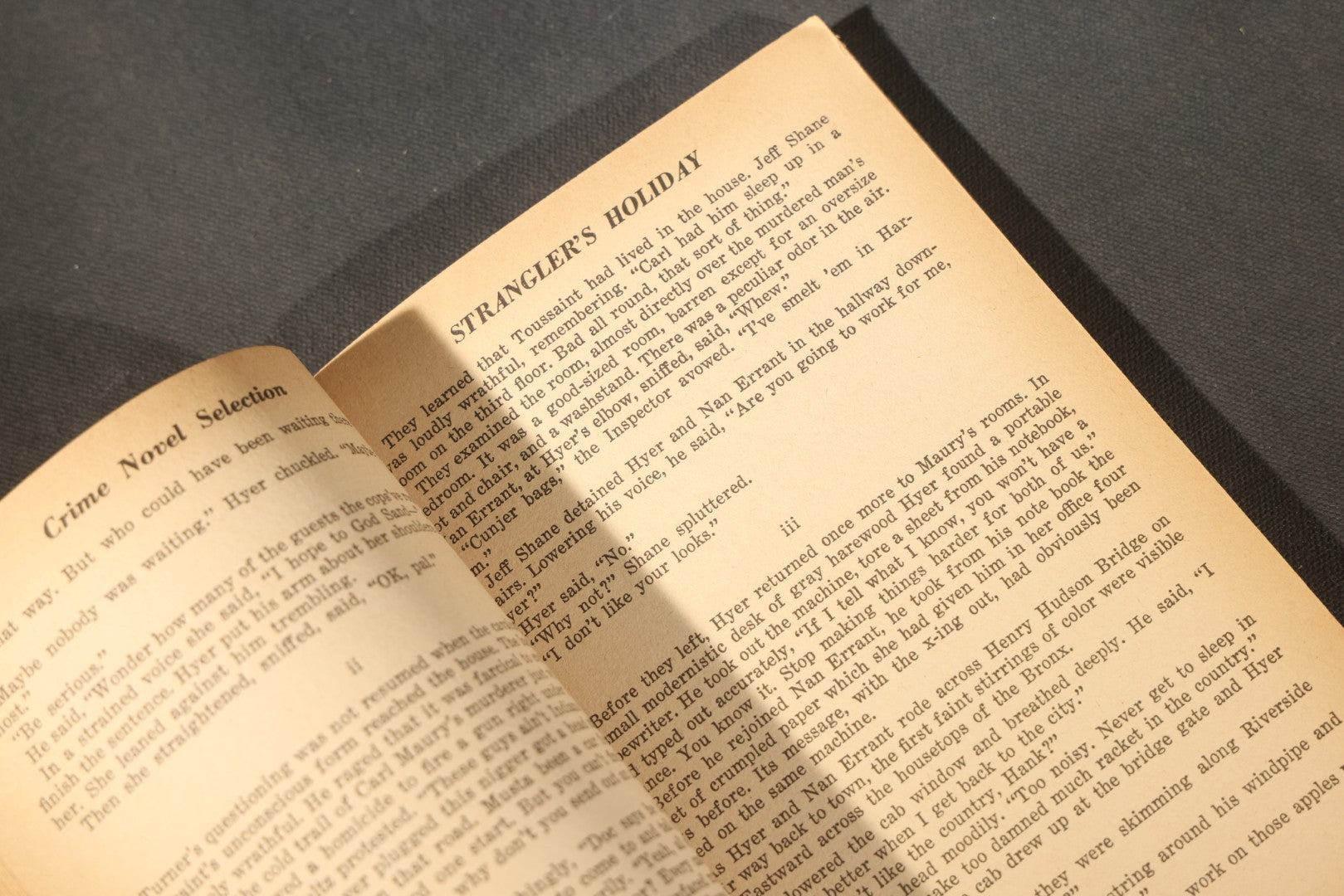 "Strangler's Holiday" Vintage Crime Novel Selection no. 25 Paperback by Kurt Steel, Published by Select Publications, Inc., New York, with Painted Cover Illustration of a Strangling Scene