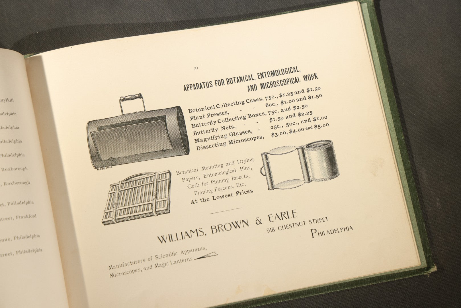 Antique 1904 All-Girls School Yearbook with Gilt Monogram, Green Cloth Binding, Photographic Plates, Philadelphia, Pennsylvania Area