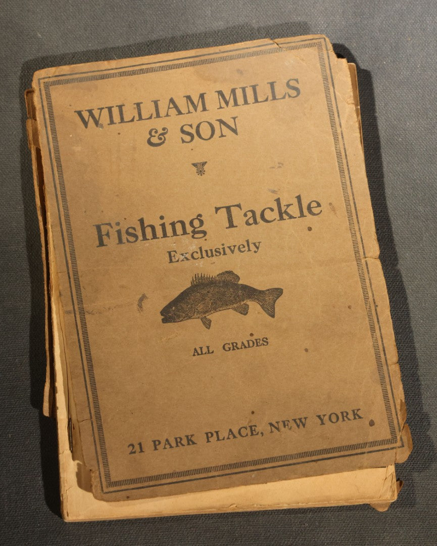 Antique William Mills & Son "Fishing Tackle Exclusively" Catalog 126, Sole Agents for H.L. Leonard Split Bamboo Rods, 21 Park Place, New York, Copyright 1926