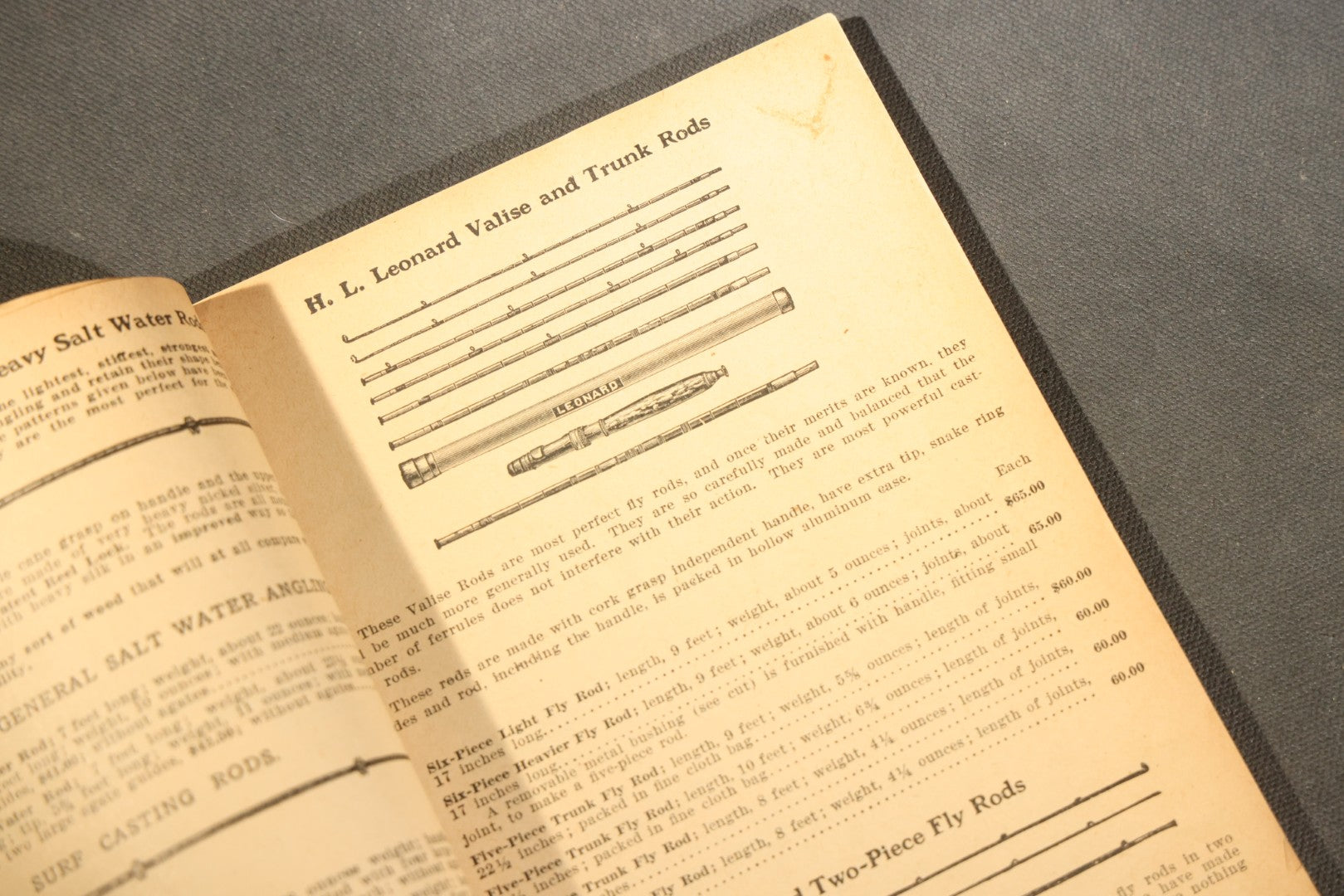 Antique William Mills & Son "Fishing Tackle Exclusively" Catalog 126, Sole Agents for H.L. Leonard Split Bamboo Rods, 21 Park Place, New York, Copyright 1926