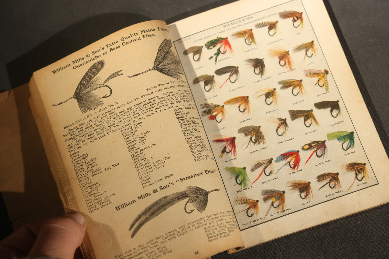 Antique William Mills & Son "Fishing Tackle Exclusively" Catalog 126, Sole Agents for H.L. Leonard Split Bamboo Rods, 21 Park Place, New York, Copyright 1926