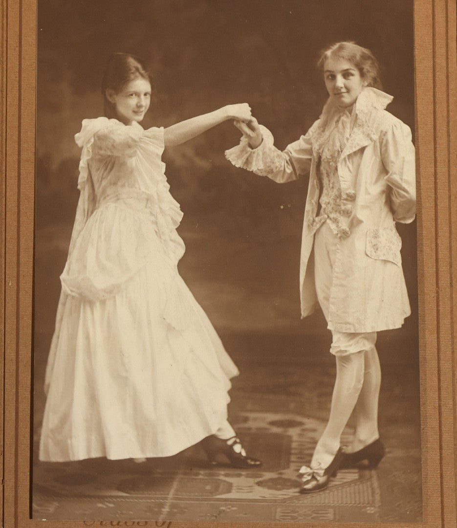Trio of Antique Photographs of Dancers in Costume Including a Photograph from the Krueger Studio, Cleveland, Ohio
