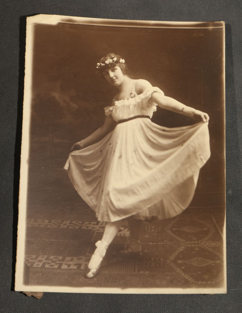 Trio of Antique Photographs of Dancers in Costume Including a Photograph from the Krueger Studio, Cleveland, Ohio