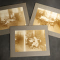 Lot 133 - Trio of Antique Board-Mounted Occupational Photographs of Office Interiors with Typewriters, Filing Cabinets, Desks, and Telephones