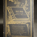 Lot 077 - Antique Memorial Cabinet Card for Clara B. Barton, Died December 12, 1893, Aged 20 Years, 11 Months, 27 Days, with Open Bible, Dove, and Verse