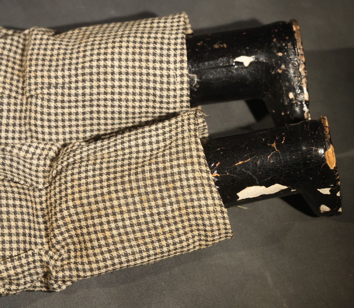 Vintage Circa 1940s Ventriloquist Dummy in Houndstooth Suit with Working Mouth Mechanism and Composition Head