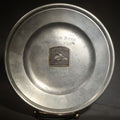 Lot 085 - Vintage Poole Pewter Eastern Point Yacht Club 1935 Chowder Race Fish Class 3rd Prize Trophy Plate, Awarded to "DAB," Taunton, Massachusetts, 6" L x 6" H