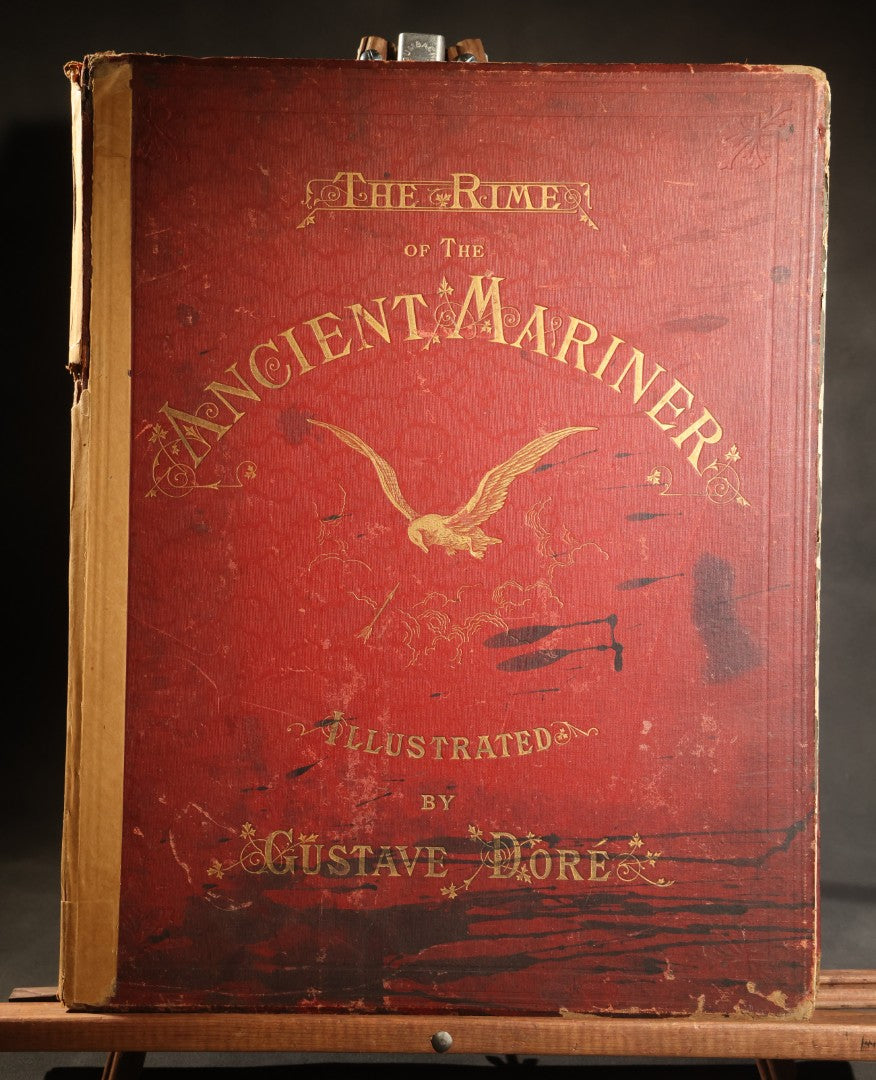 "The Rime of the Ancient Mariner" Antique Illustrated Book by Samuel Taylor Coleridge, Illustrated by Gustave Dore, with Albatross Cover Design