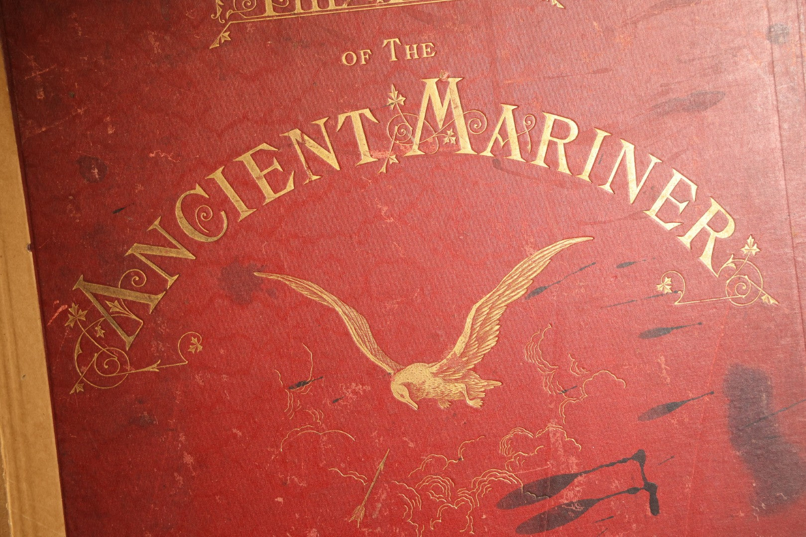 "The Rime of the Ancient Mariner" Antique Illustrated Book by Samuel Taylor Coleridge, Illustrated by Gustave Dore, with Albatross Cover Design