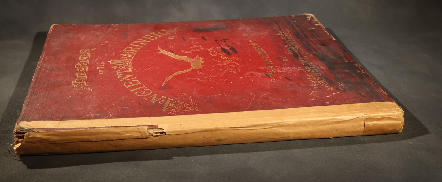 "The Rime of the Ancient Mariner" Antique Illustrated Book by Samuel Taylor Coleridge, Illustrated by Gustave Dore, with Albatross Cover Design
