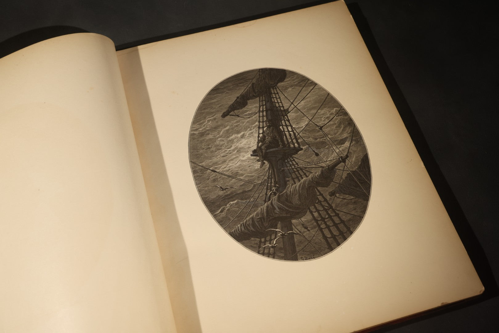 "The Rime of the Ancient Mariner" Antique Illustrated Book by Samuel Taylor Coleridge, Illustrated by Gustave Dore, with Albatross Cover Design