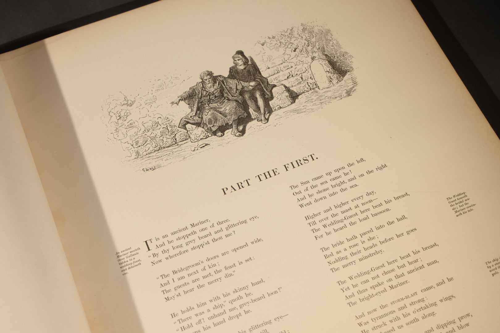 "The Rime of the Ancient Mariner" Antique Illustrated Book by Samuel Taylor Coleridge, Illustrated by Gustave Dore, with Albatross Cover Design