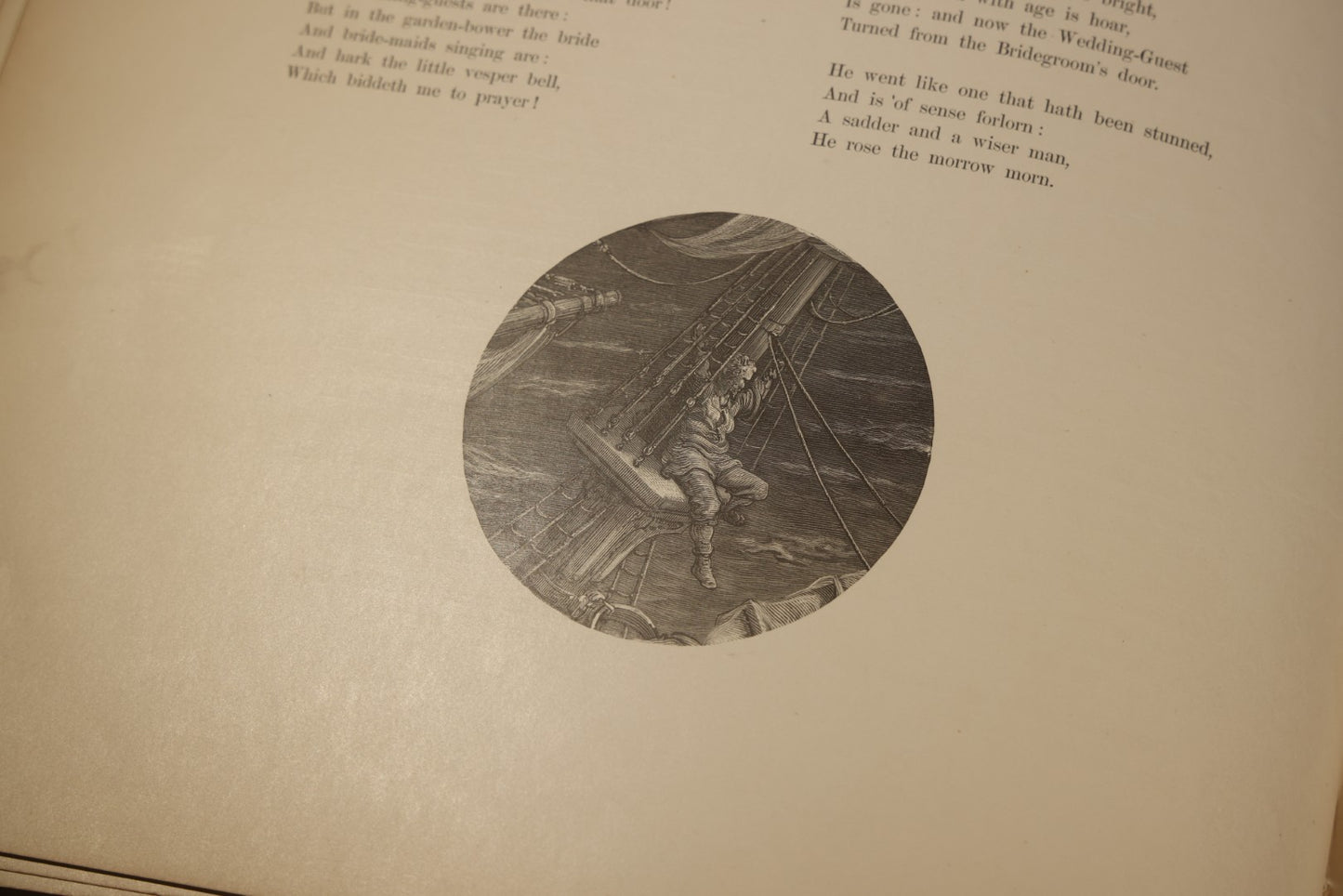 "The Rime of the Ancient Mariner" Antique Illustrated Book by Samuel Taylor Coleridge, Illustrated by Gustave Dore, with Albatross Cover Design