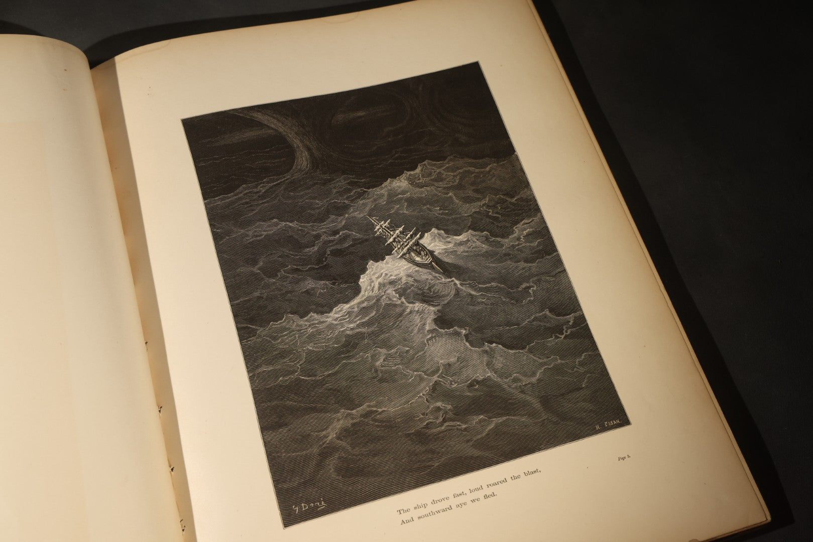 "The Rime of the Ancient Mariner" Antique Illustrated Book by Samuel Taylor Coleridge, Illustrated by Gustave Dore, with Albatross Cover Design