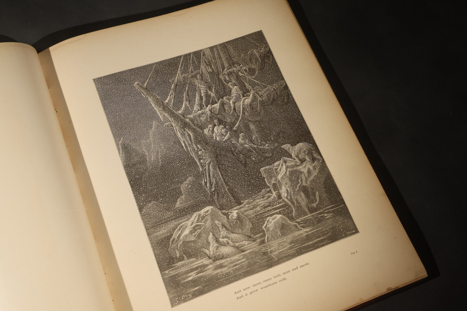 "The Rime of the Ancient Mariner" Antique Illustrated Book by Samuel Taylor Coleridge, Illustrated by Gustave Dore, with Albatross Cover Design