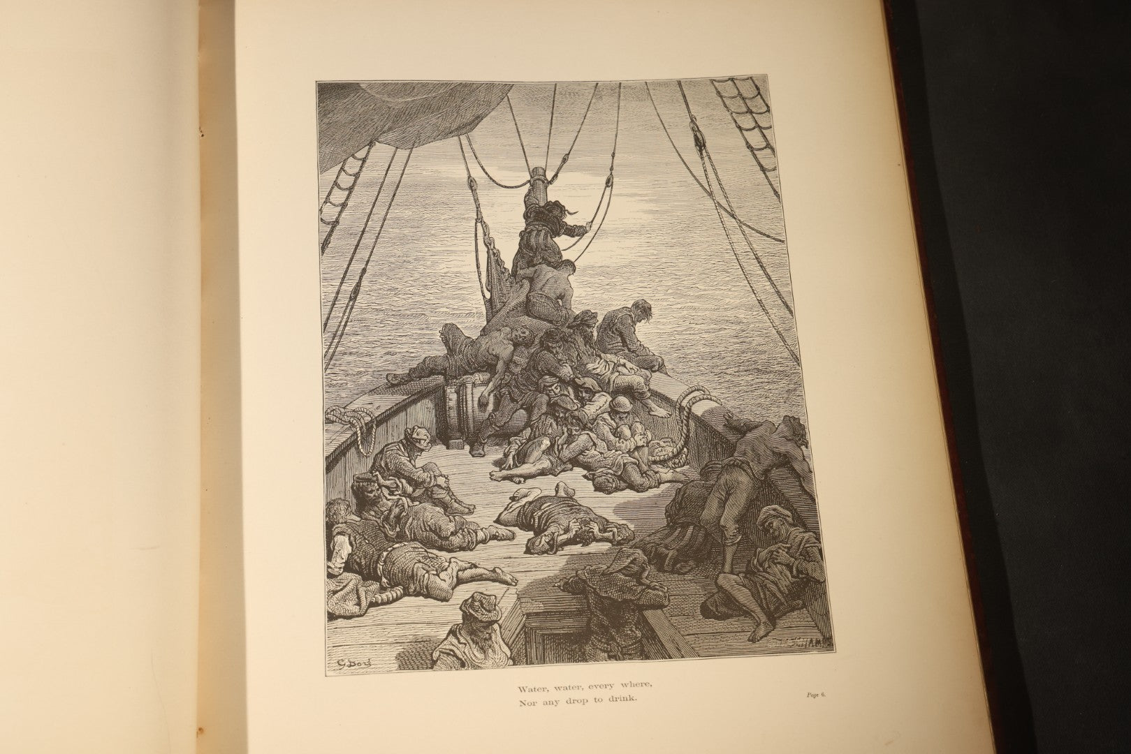 "The Rime of the Ancient Mariner" Antique Illustrated Book by Samuel Taylor Coleridge, Illustrated by Gustave Dore, with Albatross Cover Design