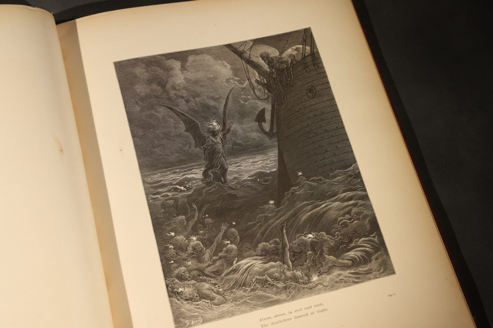 "The Rime of the Ancient Mariner" Antique Illustrated Book by Samuel Taylor Coleridge, Illustrated by Gustave Dore, with Albatross Cover Design