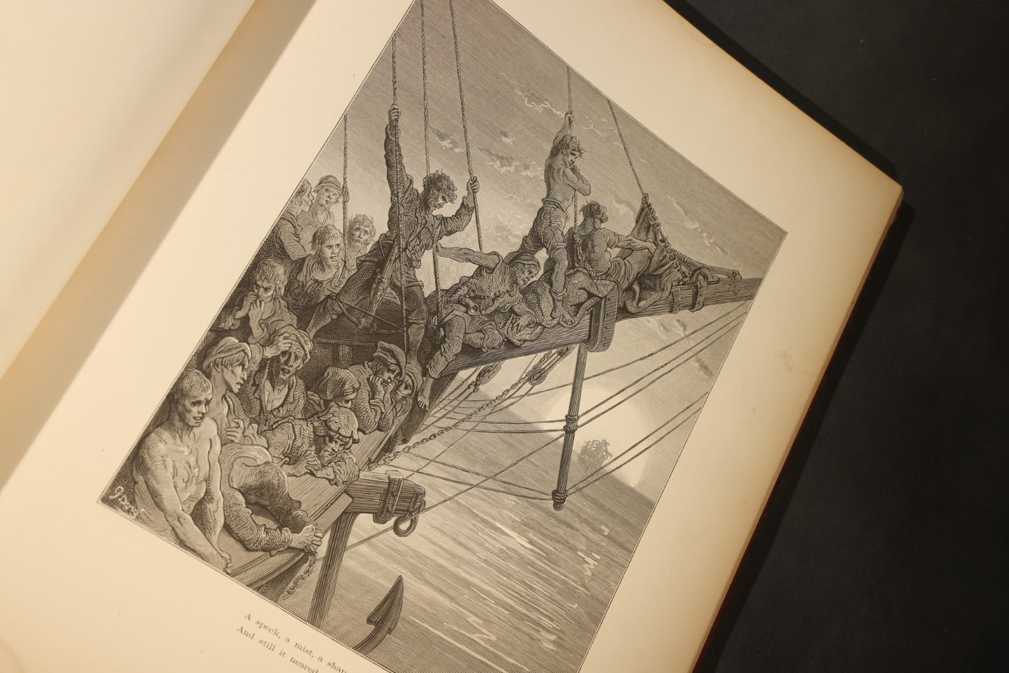 "The Rime of the Ancient Mariner" Antique Illustrated Book by Samuel Taylor Coleridge, Illustrated by Gustave Dore, with Albatross Cover Design
