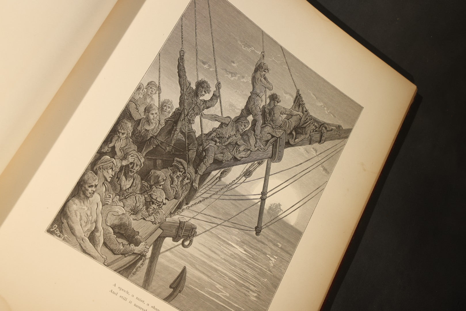 "The Rime of the Ancient Mariner" Antique Illustrated Book by Samuel Taylor Coleridge, Illustrated by Gustave Dore, with Albatross Cover Design