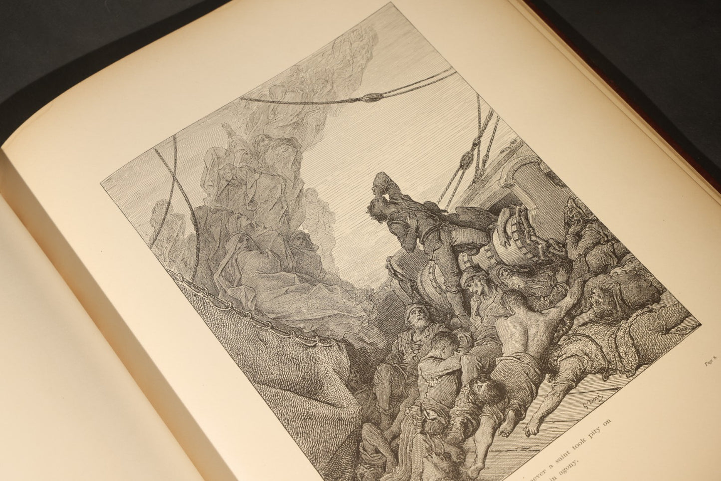 "The Rime of the Ancient Mariner" Antique Illustrated Book by Samuel Taylor Coleridge, Illustrated by Gustave Dore, with Albatross Cover Design