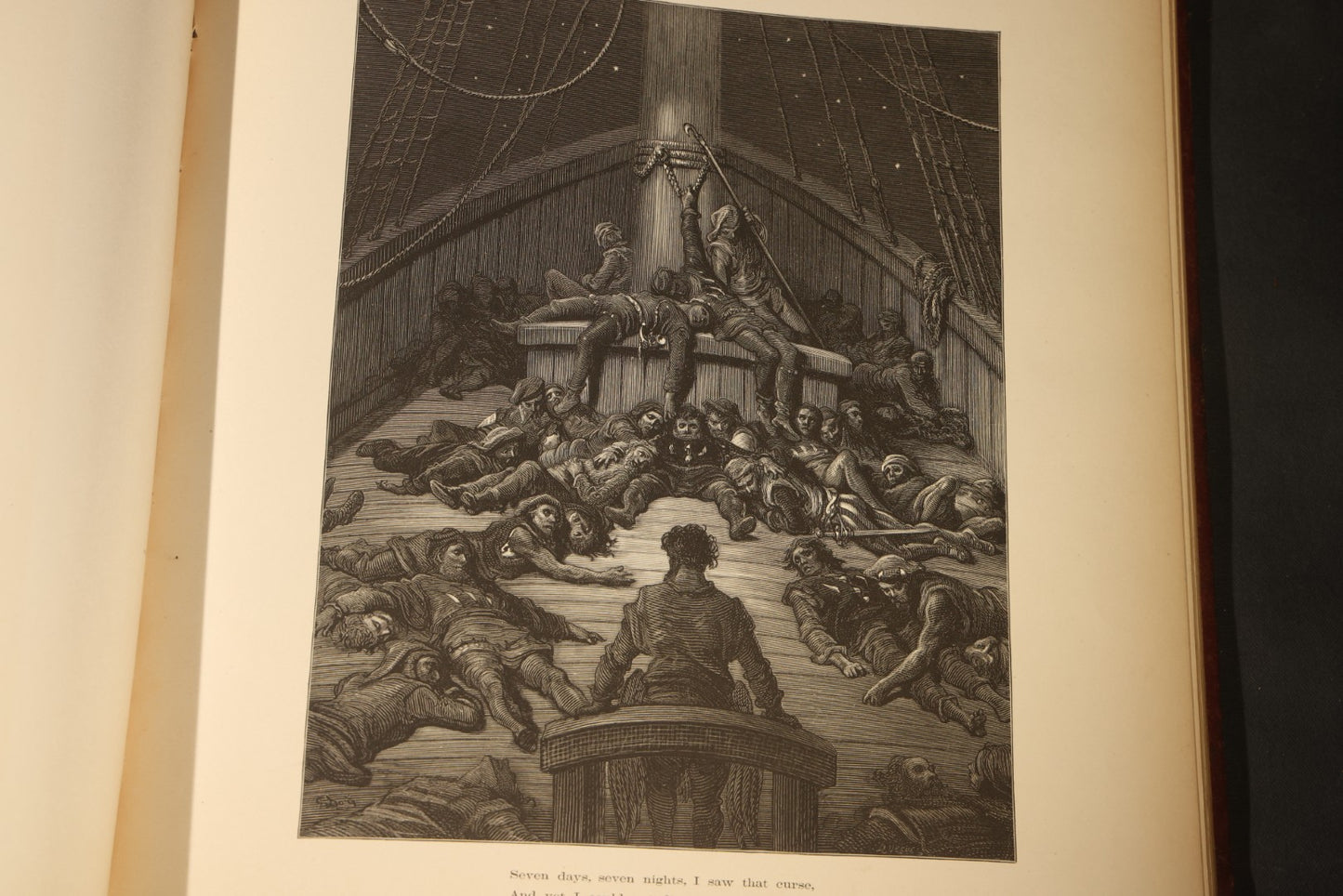 "The Rime of the Ancient Mariner" Antique Illustrated Book by Samuel Taylor Coleridge, Illustrated by Gustave Dore, with Albatross Cover Design